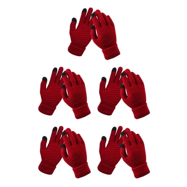 Minnieouse Guantes Pantalla Táctil Manopla Cálida Unisex Mujer Guantes Invierno Manoplas Punto Type2 NO2 Minnieouse CBP032356