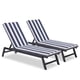 thumbnail image 2 of Juego de Cojines para Silla de Exterior Lounge Solo Opción 2 Piezas Azul + Blanco, 2 of 8