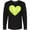 AB-Black, variant on Inktastic Tennis Ball in Heart Long Sleeve T-Shirt