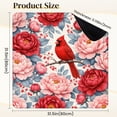 thumbnail image 2 of Mahjong Mat 31.5" x 31.5" Red Cardinal Bird Perched Among Pink Red Peonies Blue Leaves Non-Slip Noise Reduction Mahjong Tiles Table Cover for Dominoes Poker Card Board and Tile Games, 2 of 6