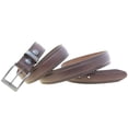 thumbnail image 4 of Men's 1 1/4" Domed Dress Belt Dark Brown English Bridle Leather Buckle Loop Set, 4 of 4