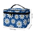thumbnail image 6 of HELLHERO Effortless Organization Wide Open Portable Pouch Makeup Beauty Bag Travel Cosmetic Organizer Bag Daisies (8.86"x6.5"x5.9"), 6 of 6