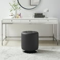 thumbnail image 2 of Linon Fairley Round Swivel Ottoman Stool, Black, 2 of 8