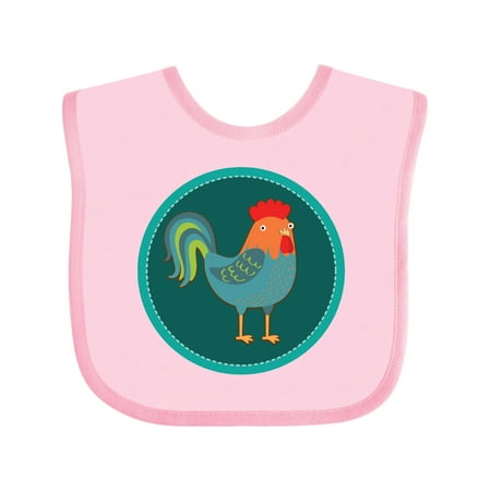 

Inktastic Rooster Chicken Farmer Gift Baby Boy or Baby Girl Bib