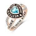 thumbnail image 3 of USA Mementos Custom Women's Class Rings Sterling Silver for High School & College Graduation-Heart, 3 of 5