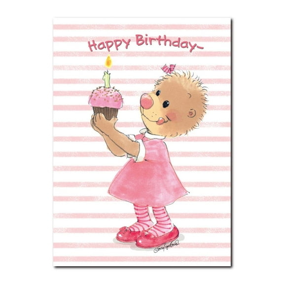 Emily Cupcake Birthday Greeting Card