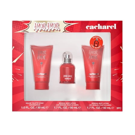 Cacharel Amor Amor Perfume Gift Set for Women, 3 Pieces