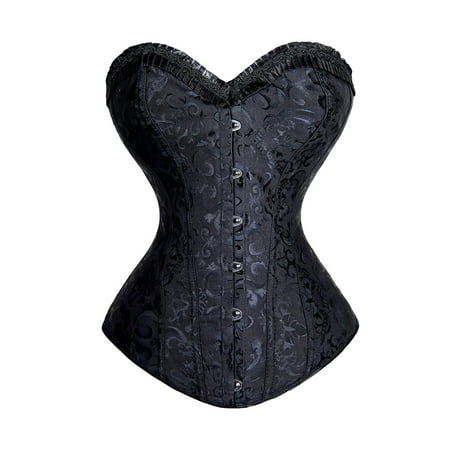 LELINTA Brocade Spiral Steel Boned Waist Trainer Corsets and Bustiers Corselet Gothic Plus Size S-6XL Body Shape (Best Body Shapers For Plus Size)