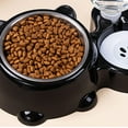 thumbnail image 5 of Stainless Steel Pet Bowl Feeder with Removable Water Dispenser for Cats and Dogs - Slanted Design Two in One Partition Set for Indoor Use, 5 of 8