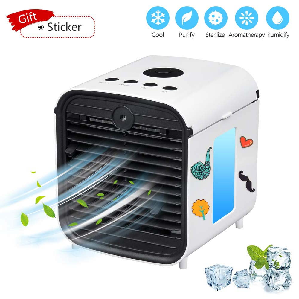 Mini Air Conditioner Cooler Fan Rechargeable For Outdoor Desktop USB Portable 