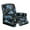Black and Blue - Coconut Tree, variant on HELLHERO Leopard Print Recliner Couch Covers Slipcovers Dust-proof Stretchy Cover for Recliner Chair with Foot Rest with Storage Pockets Single-Seater, Brown