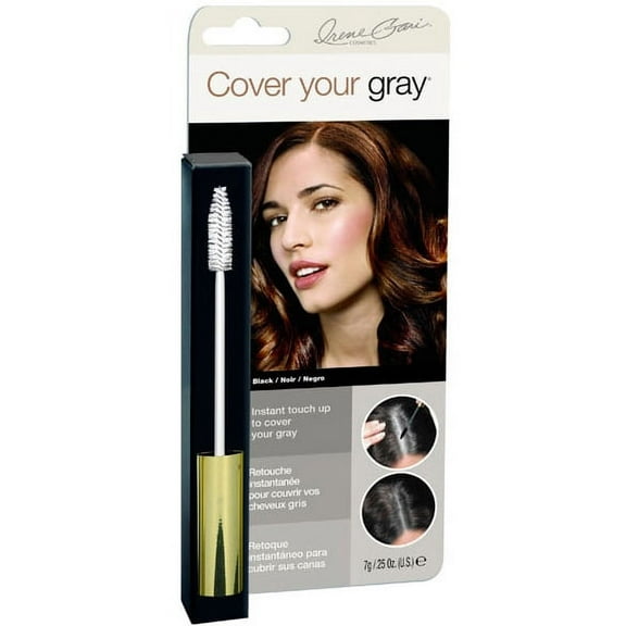 Cover Your Gray Brush In, Jet Black, 0.25 oz