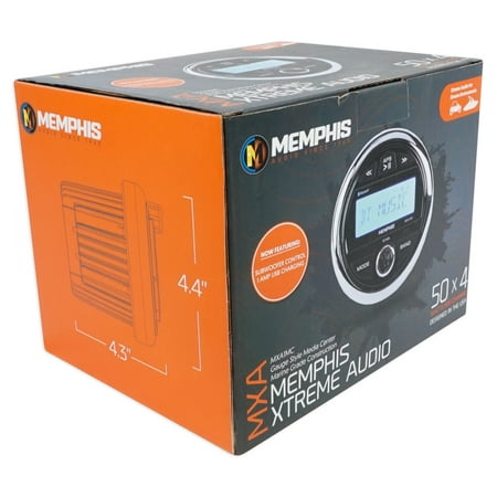 Memphis Car Audio - In-Dash Digital Media Receiver - Built-in Bluetooth - Silver/Black