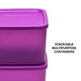 thumbnail image 2 of Tupperware Contenant en Plastique Cubix - 2 Pcs, Violet, 2 of 5