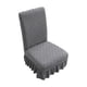 thumbnail image 2 of Fundas De Silla De Poliéster Funda elástica para silla de jacquard diagonal gris oscuro, faldón elástico de una pieza para taburetes de comedor y sala de estar. JASKFLY, 2 of 8