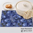 thumbnail image 5 of Placemat, Pioneer Flower Floral Print Pattern Place Mats Table Mat Set Of 2, PVC Washable Placemats for Party Kitchen Dining Decoration, 18x12 Inch, Fade Resistant, 5 of 6