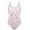 Pink, variant on Junlike Junior Girls Swimsuits Surf Girls Solid Color Tie-Dyeing Beach Sport 1 Piece Personality Waist Hollowing Swimsuit Girls Swimsuit One Piece Teen Girl Bathing Suit