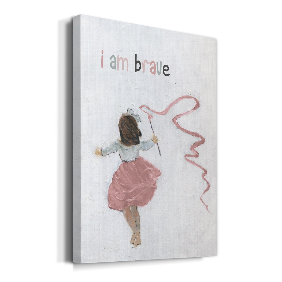 Girl Catching Wind Premium Gallery Wrapped Canvas - Ready to Hang