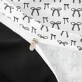 thumbnail image 4 of Erosebridal Cute Bow Knot Twin Bedding For Girl Kids,Ribbon Bowtie Black Bows Duvet Cover Set 2 Pieces,No Comforter,Reversible, 4 of 6