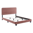 thumbnail image 2 of Modway Celine Channel Tufted Performance Velvet Twin Bed in Dusty Rose, 2 of 9