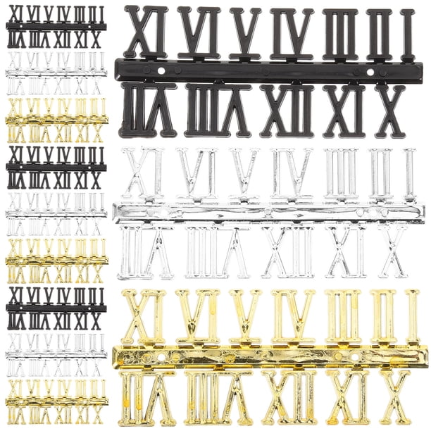 12 Uds. Reloj Número romano números de reloj DIY números de reloj de repuesto números de reloj de pared