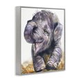 thumbnail image 2 of Stupell Industries Rustic Lodge Baby Elephant Yawning Adorable Safari Animal Portrait Gray Framed Giclee Art, 16 x 20, by George Dyachenko, 2 of 7