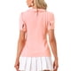 thumbnail image 3 of INSPIRAR CHIC Blusa de Mujer Vintage con Cuello Peter Pan y Mangas Cortas con Contraste en Color Rosa, 3 of 6