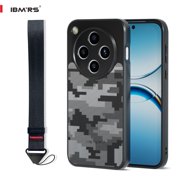 ( with wrist strap)IBMRS for Oppo Find X8 Phone Case,Non-Yellowing Shockproof Phone Cover, Anti-Scratch Clear Back camo