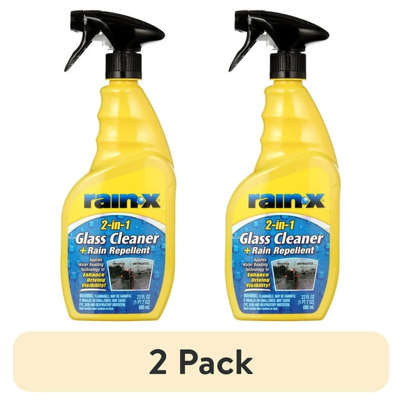 (2 pack) Rain-x Glass Cleaner   Rain Repellent, 23 oz - 5071268