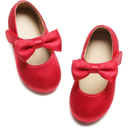 

Toddler Flower Girl Dress Shoes - Girl Ballet Flats Party School Shoes Wedding