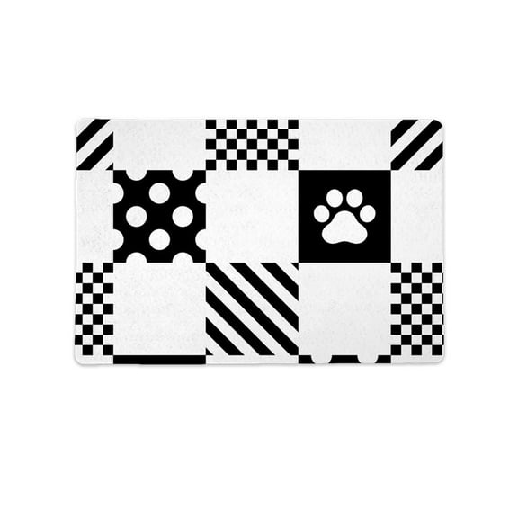 Square Patterns And Dog Paw Mat Rectangle -Image by Shutterstock,