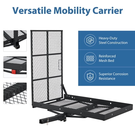 Orion Motor Tech Foldable Electric Wheelchair Hitch Carrier Mobility Scooter Folding Loading Ramp