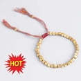 thumbnail image 5 of Tibetan Buddhist Braided Handmade Cotton Copper Beads Rope Bracelet Bangle 2022 G0U8, 5 of 9