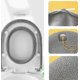 thumbnail image 5 of Cojín para Asiento de Inodoro Sincero 2 uds Tela Cálida Gris, 5 of 5