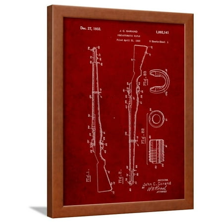Semi Automatic Rifle Patent Framed Print Wall Art By Cole
