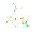 thumbnail image 1 of Metaverse June Erica Vess 'Teal and Ochre Ginko' Canvas Art (Set of 3), 1 of 5
