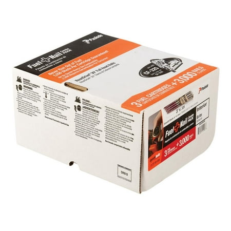 

Paslode-650565 2-3/8in.x.113 RS Fuel+Nail Combo Pack 3 000ct