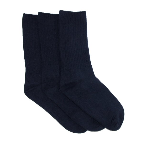 Jefferies Socks Kids' Cotton Seamless Toe Casual Crew Sock (Pack of 3)