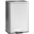 thumbnail image 1 of HOMCOM 5.3 Gallon/20 L Garbage Can, Trash Bin with Soft Close Lid, Silver, 1 of 10