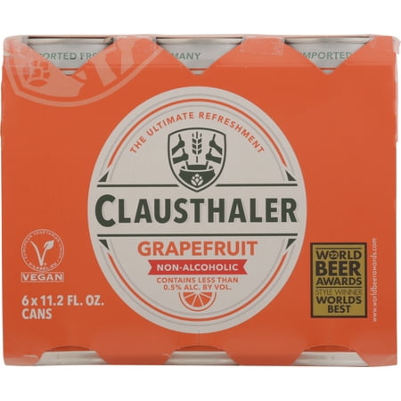 Clausthaler Non-Alcoholic Grapefruit Beer 6 - 11.2 fl oz Cans