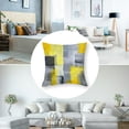 thumbnail image 5 of BANET Yellow and Grey Abstract Art Artwork Pillow Cover, Gallery Modern Decorative Throw Pillows Cushion Cover for Bedroom Sofa Living Room Set of 2 22x22in, 5 of 7