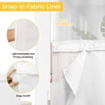 thumbnail image 3 of No Hook Shower Curtains with Snap-in Liner Set, Eucalyptus Trucks Waterproof Hotel Style Bathroom Shower Curtain, Spring Rustic Floral Wooden Burlap Breathable Mesh Top Window Bath Curtains 72''x72'', 3 of 9
