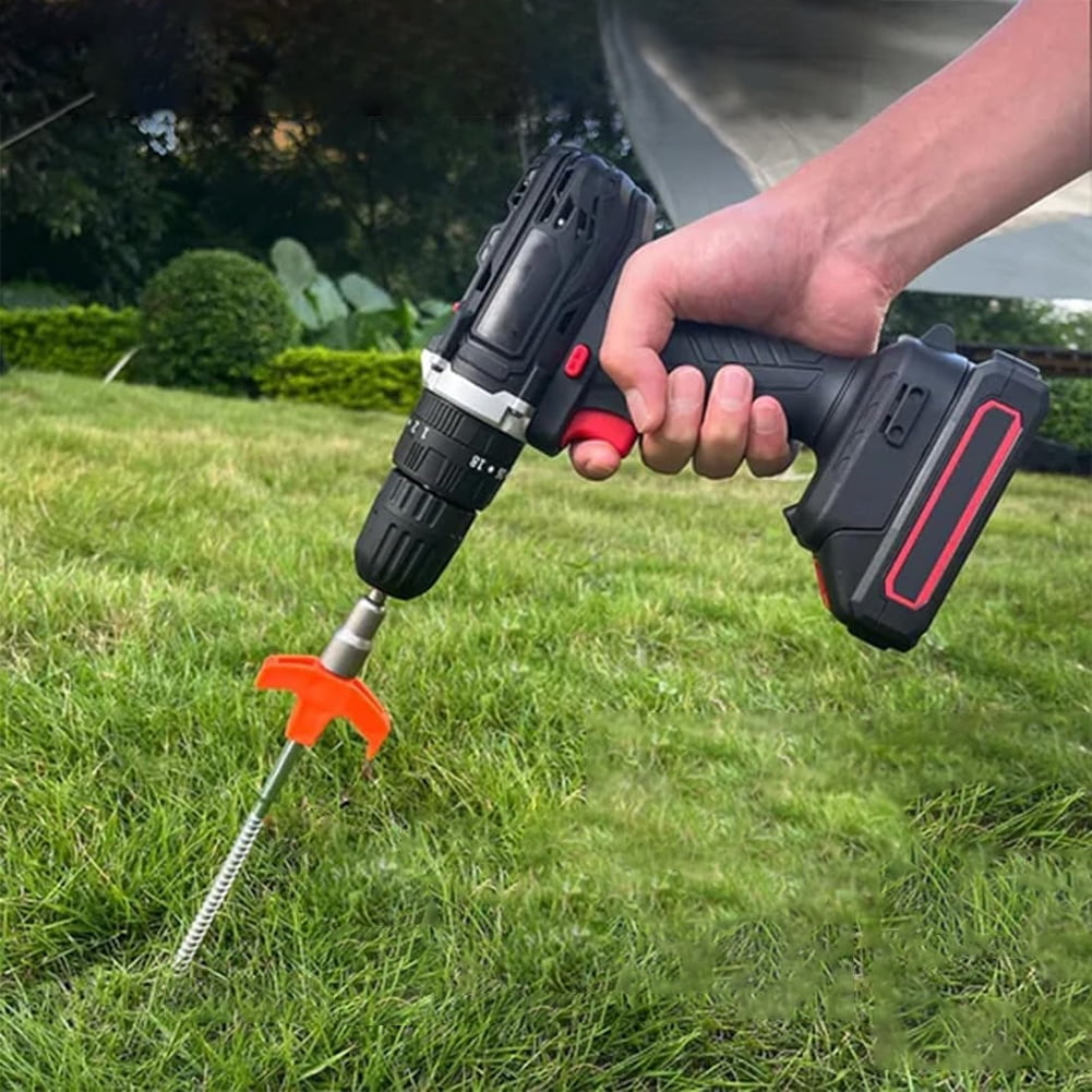 8Pcs Screw In Tent Stakes Heavy Duty 25cm Ground Tent Pegs For Camping Hiking Decor Supplies