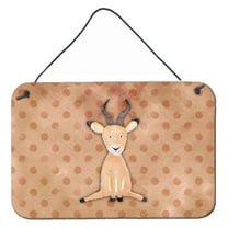 Carolines Treasures BB7391DS812 Polkadot Antelope Watercolor Wall or Door Hanging Prints 8x12 multicolor