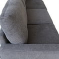 thumbnail image 7 of Living Room Sofa with Storage, 75 Inch Futon Sofa with Upholstery Seat and Backrest, Modern 3-Seater Sofa Couch with Armrest and Wood Legs for Home Office, Easy Assembly, Dark Gray, 7 of 7