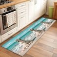 thumbnail image 3 of Coastal Snowman Christmas Runner Rug 2x6 FT, Non Slip Hallway Carpet, Xmas Beach Seaside Washable Soft Floor Carpet Throw Runner Carpet Long Rug for Entryway Kitchen Bedside Sliding Door, 3 of 9