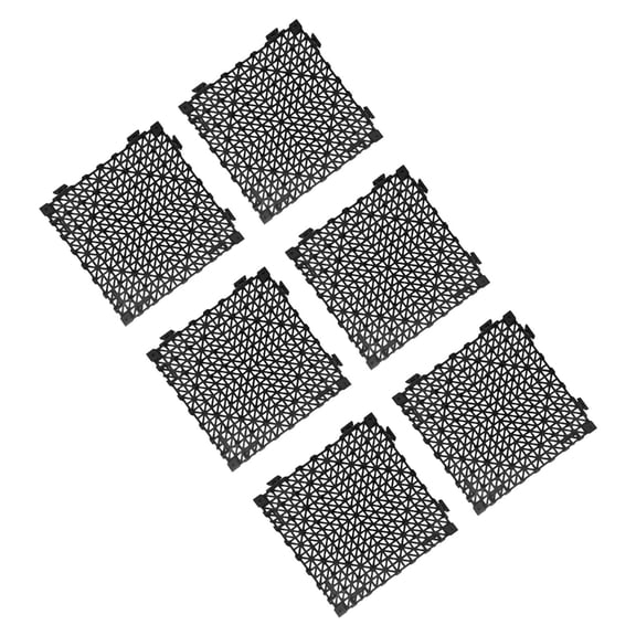 PVC Dog Crate Floor Panels, Splicing Open-Pattern Flooring for Adaptable Kennel Coverage, 6-Piece 30 Cm/11.8 Inch Set Se