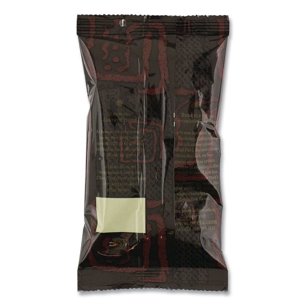 Peet's Coffee & Tea Coffee Portion Packs, House Blend, Decaf, 2.5 oz, 18/Box