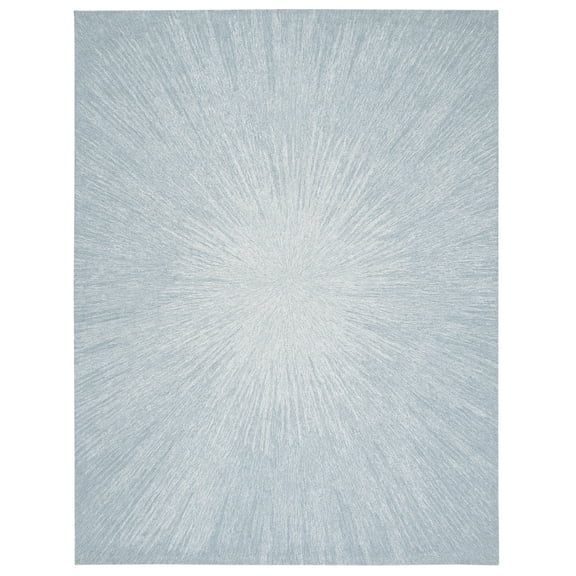 SAFAVIEH Micro-Loop Carbrey Sunburst Area Rug, Aqua, 8' x 10'