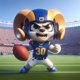 thumbnail image 1 of 5D DIY Los Angeles Rams Arte 30x30cm, 1 of 9